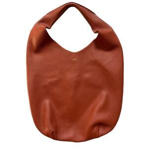 A.P.C. Leather Le Neige Tote Bag in Rhum